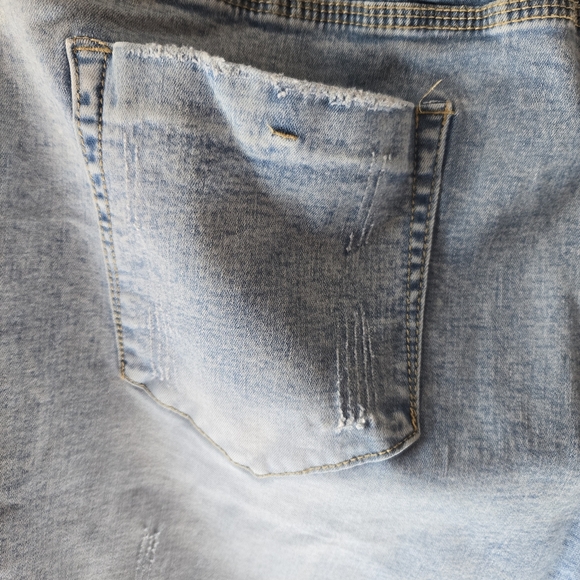 Casual Blue Straight Leg Jeans for Women - Picture 4 of 5